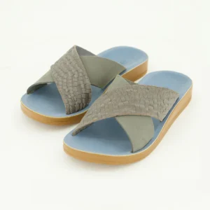 Chloe Soft Blue Croc Print