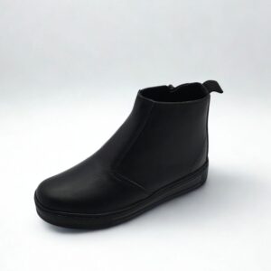 Lucy Black Boot with Bucket Sole