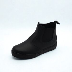 Natalie Black Boot with Bucket Sole